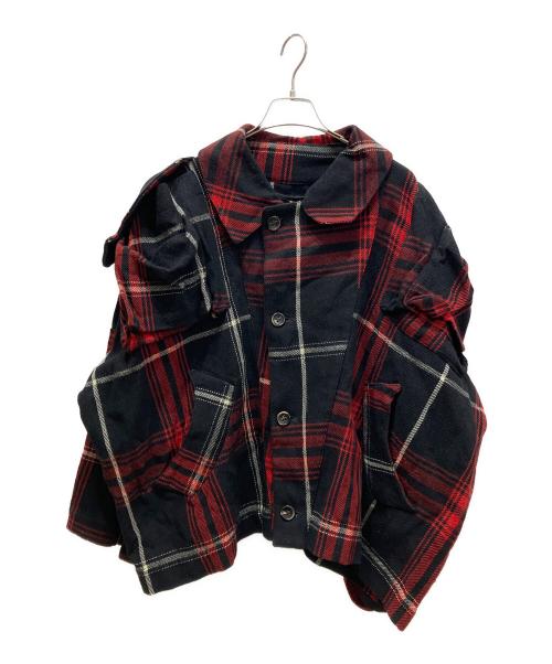 Vivienne Westwood ANGLOMANIA（ヴィヴィアンウエストウッドアングロマニア）Vivienne Westwood ANGLOMANIA (ヴィヴィアンウエストウッドアングロマニア) HYPNOS JACKET レッド×ブラック サイズ:XSの古着・服飾アイテム