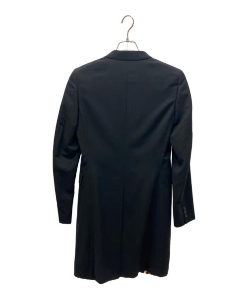 COMME des GARCONS HOMME PLUS（コムデギャルソンオムプリュス）COMME des GARCONS HOMME PLUS (コムデギャルソンオムプリュス) レオパードファー切替ロングジャケット ブラック サイズ:XSの古着・服飾アイテム