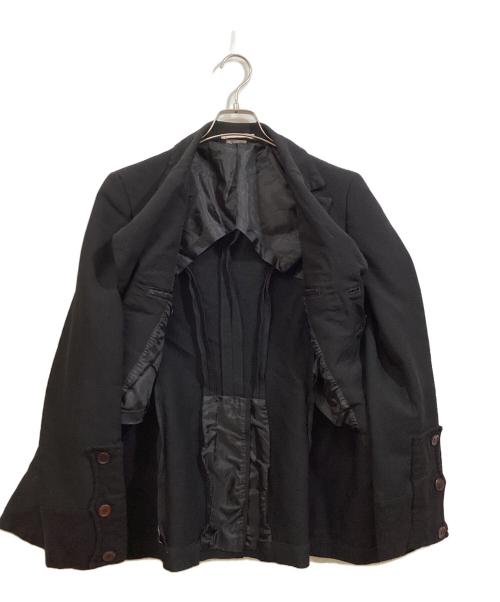 COMME des GARCONS HOMME PLUS（コムデギャルソンオムプリュス）COMME des GARCONS HOMME PLUS (コムデギャルソンオムプリュス) ポリ縮絨4Bジャケット ブラック サイズ:XSの古着・服飾アイテム