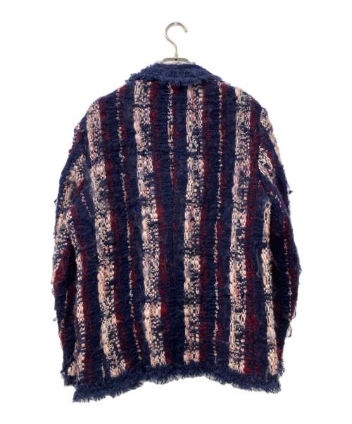 COMME des GARCONS HOMME PLUS（コムデギャルソンオムプリュス）COMME des GARCONS HOMME PLUS (コムデギャルソンオムプリュス) ミックスカラーチェック1Bジャケット ネイビー×ピンク サイズ:Ｍの古着・服飾アイテム