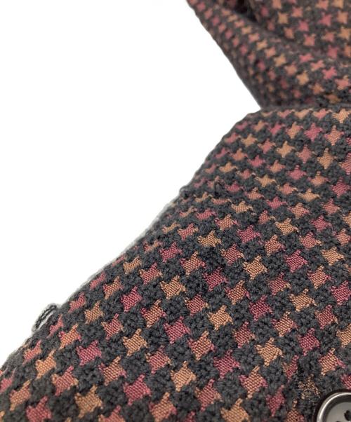 COMME des GARCONS HOMME PLUS（コムデギャルソンオムプリュス）COMME des GARCONS HOMME PLUS (コムデギャルソンオムプリュス) 裁ち切り ジャケット ボルドー×ブラック サイズ:Ｓの古着・服飾アイテム