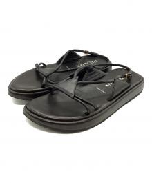 PRADA（プラダ）の古着「レザーサンダル」｜ブラック