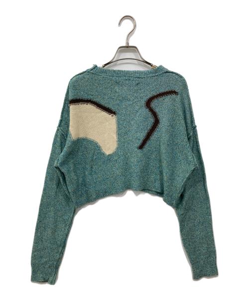 kotohayokozawa（コトハヨコザワ）Kotohayokozawa (コトハヨコザワ) クロップドロングスリーブニット グリーン サイズ:Freeの古着・服飾アイテム