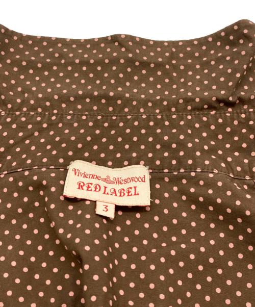 Vivienne Westwood RED LABEL（ヴィヴィアンウエストウッドレッドレーベル）Vivienne Westwood RED LABEL (ヴィヴィアンウエストウッドレッドレーベル) ドットシャツ ブラウン サイズ:3の古着・服飾アイテム