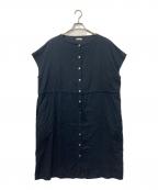 fog linen workフォグリネンワーク）の古着「リネンワンピース」｜ネイビー