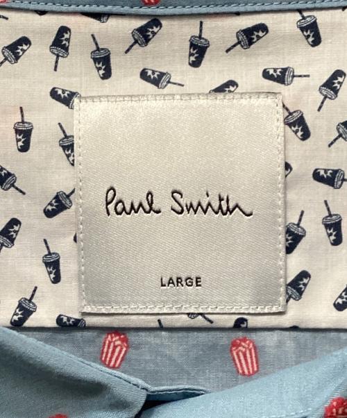 PAUL SMITH（ポールスミス）PAUL SMITH (ポールスミス) 総柄シャツ スカイブルー サイズ:LARGEの古着・服飾アイテム