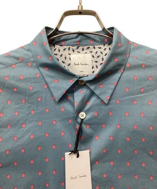 PAUL SMITH（ポールスミス）PAUL SMITH (ポールスミス) 総柄シャツ スカイブルー サイズ:LARGEの古着・服飾アイテム