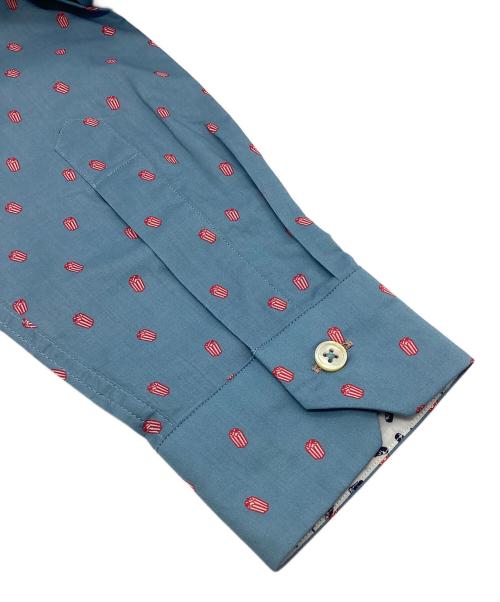 PAUL SMITH（ポールスミス）PAUL SMITH (ポールスミス) 総柄シャツ スカイブルー サイズ:LARGEの古着・服飾アイテム