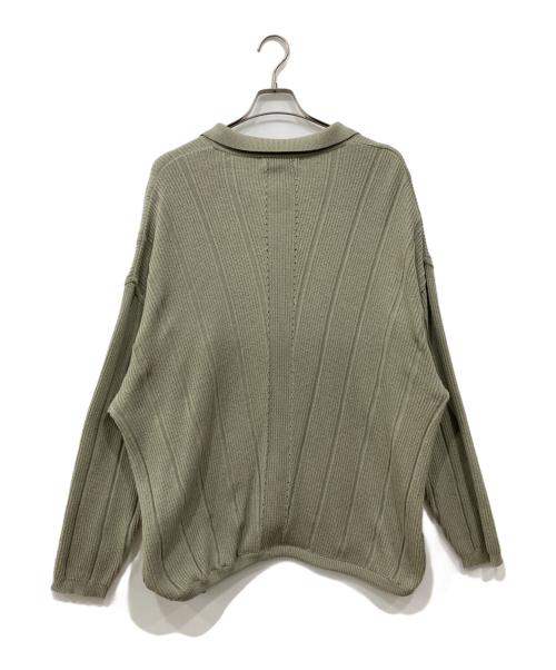 PUBLIC TOKYO（パブリックトウキョウ）PUBLIC TOKYO (パブリックトウキョウ) ルーズコードスキッパーニットポロ グリーン サイズ:freeの古着・服飾アイテム