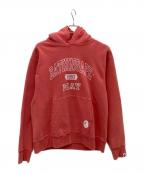 A BATHING APEア ベイシング エイプ）の古着「RELAXED FIT PULLOVER HOODIE」｜レッド