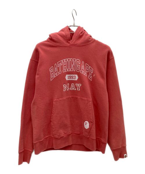 A BATHING APE（ア ベイシング エイプ）A BATHING APE (ア ベイシング エイプ) RELAXED FIT PULLOVER HOODIE レッド サイズ:SIZEMの古着・服飾アイテム