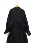 中古・古着 ETRE TOKYO (エトレトウキョウ) ボリュームスリーブドビーワンピース ブラック サイズ:Ｆ 未使用品：12000円