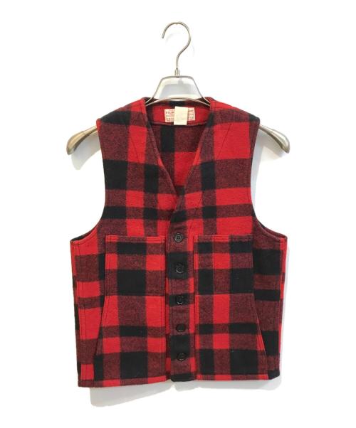 FILSON GARMENT（フィルソン ガーメント）FILSON GARMENT (フィルソン ガーメント) ベスト レッド×ブラック サイズ:36の古着・服飾アイテム