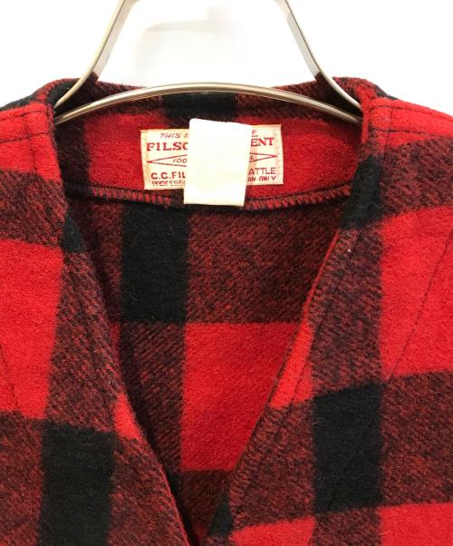 FILSON GARMENT（フィルソン ガーメント）FILSON GARMENT (フィルソン ガーメント) ベスト レッド×ブラック サイズ:36の古着・服飾アイテム