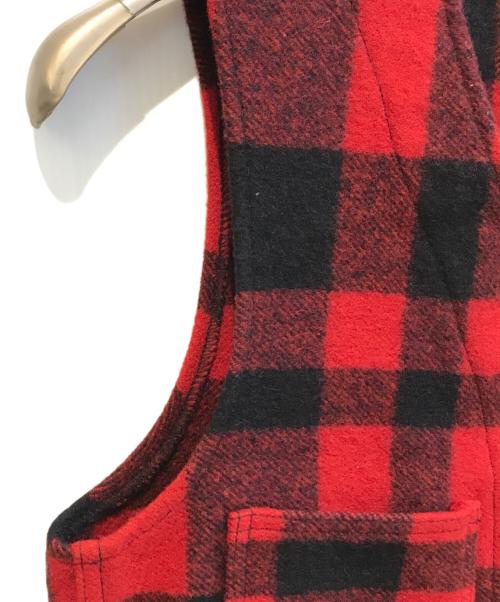 FILSON GARMENT（フィルソン ガーメント）FILSON GARMENT (フィルソン ガーメント) ベスト レッド×ブラック サイズ:36の古着・服飾アイテム