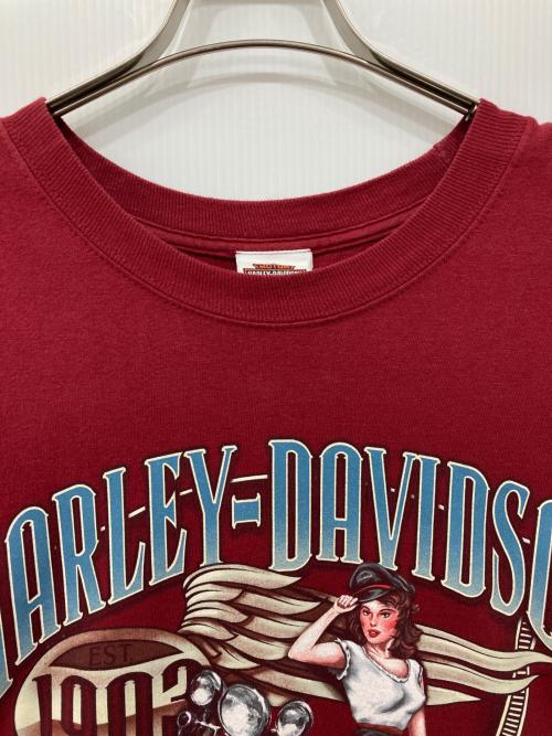 HARLEY-DAVIDSON（ハーレーダビッドソン）HARLEY-DAVIDSON (ハーレーダビッドソン) ロングスリーブカットソー ボルドー サイズ:3XLの古着・服飾アイテム