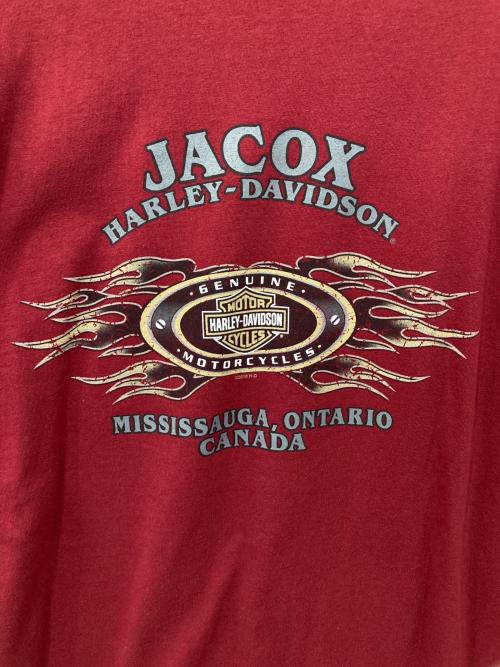 HARLEY-DAVIDSON（ハーレーダビッドソン）HARLEY-DAVIDSON (ハーレーダビッドソン) ロングスリーブカットソー ボルドー サイズ:3XLの古着・服飾アイテム