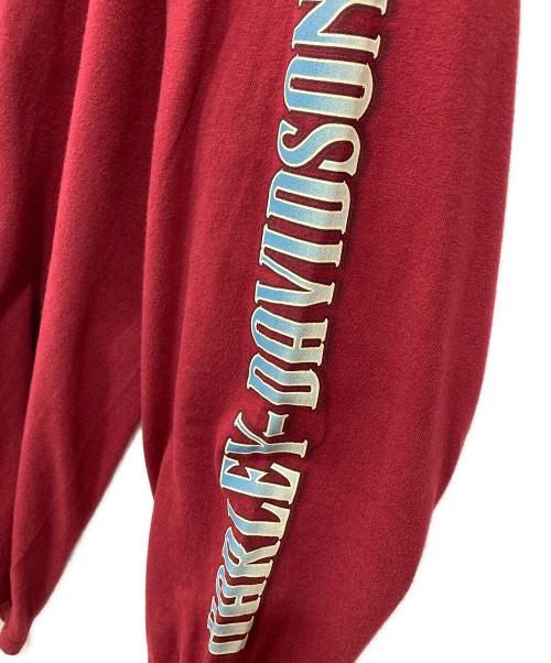 HARLEY-DAVIDSON（ハーレーダビッドソン）HARLEY-DAVIDSON (ハーレーダビッドソン) ロングスリーブカットソー ボルドー サイズ:3XLの古着・服飾アイテム