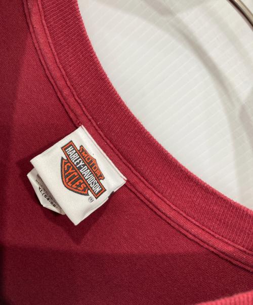 HARLEY-DAVIDSON（ハーレーダビッドソン）HARLEY-DAVIDSON (ハーレーダビッドソン) ロングスリーブカットソー ボルドー サイズ:3XLの古着・服飾アイテム