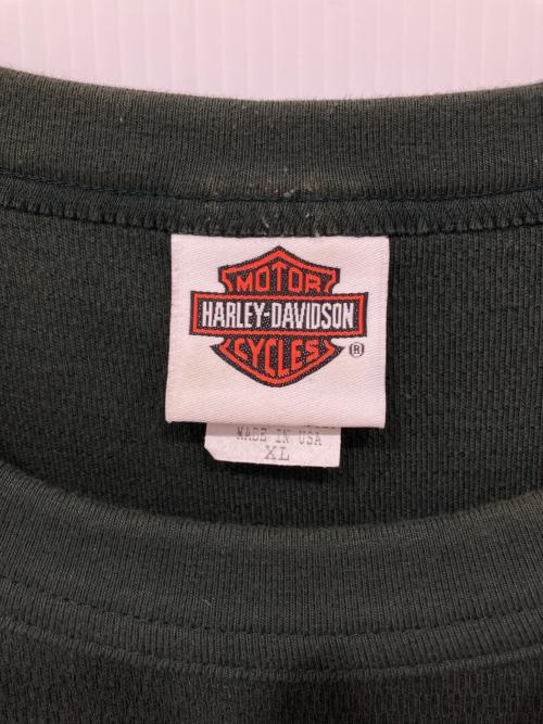 HARLEY-DAVIDSON（ハーレーダビッドソン）HARLEY-DAVIDSON (ハーレーダビッドソン) サーマルカットソー グリーン サイズ:XLの古着・服飾アイテム