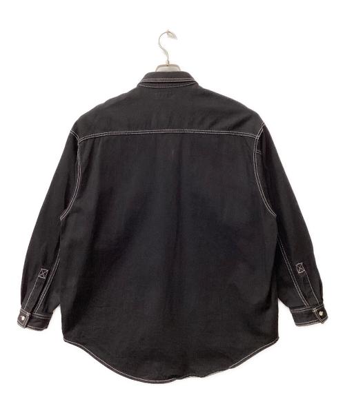 Graphpaper（グラフペーパー）Graphpaper (グラフペーパー) Denim Regular Collar Shirt ブラック サイズ:1の古着・服飾アイテム