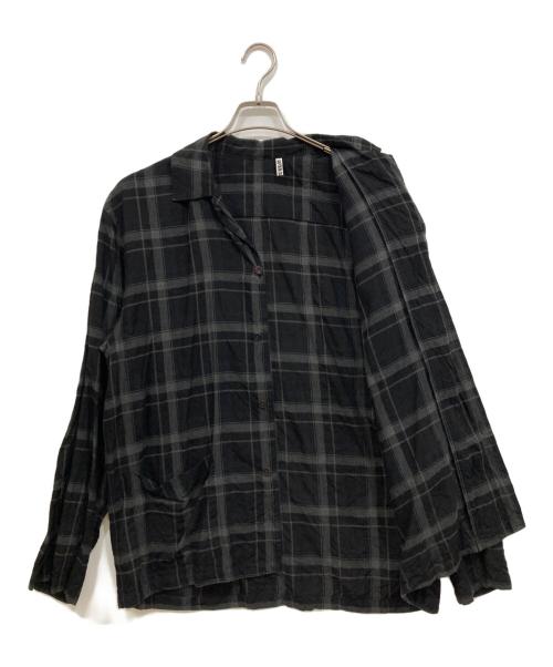KAPTAIN SUNSHINE（キャプテンサンシャイン）KAPTAIN SUNSHINE (キャプテンサンシャイン) Open Collar Shirt Jacket ブラック サイズ:38の古着・服飾アイテム
