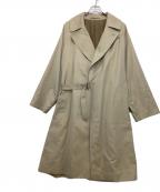 COMOLIコモリ）の古着「コットンギャバ タイロッケンコート」｜ベージュ