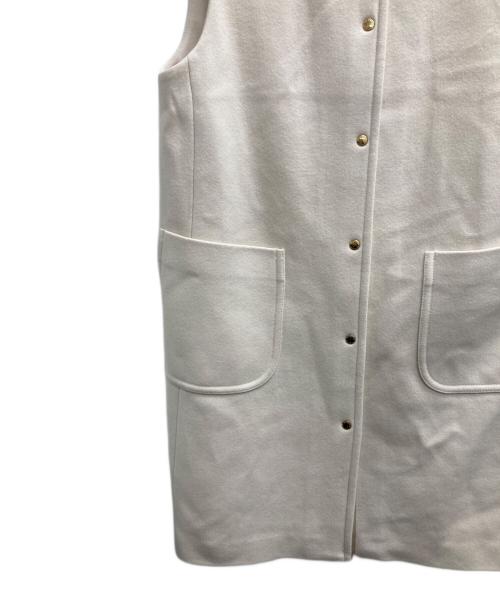 MACKINTOSH PHILOSOPHY（マッキントッシュ フィロソフィー）MACKINTOSH PHILOSOPHY (マッキントッシュ フィロソフィー) メルトンロングジレ アイボリー サイズ:36の古着・服飾アイテム