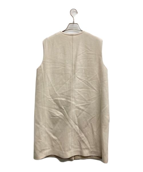 MACKINTOSH PHILOSOPHY（マッキントッシュ フィロソフィー）MACKINTOSH PHILOSOPHY (マッキントッシュ フィロソフィー) メルトンロングジレ アイボリー サイズ:36の古着・服飾アイテム