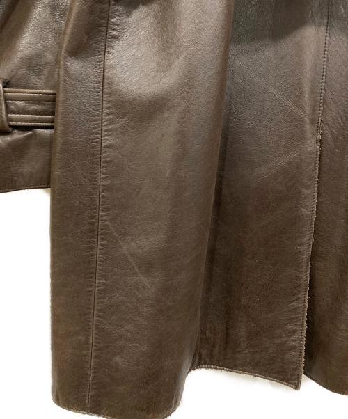 COMME CA DU MODE MEN（コムサデモードメン）COMME CA DU MODE MEN (コムサデモードメン) レザーコート ブラウン サイズ:2の古着・服飾アイテム