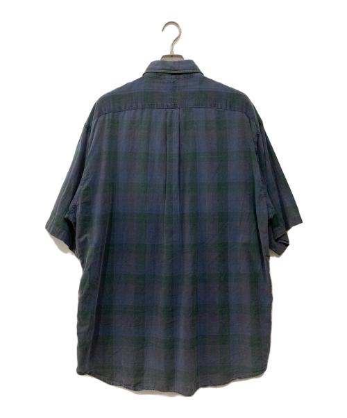 NAUTICA（ノーティカ）NAUTICA (ノーティカ) Sulfer Dyed Madras S/S Shirt “TOO BIG” パープル サイズ:XLの古着・服飾アイテム