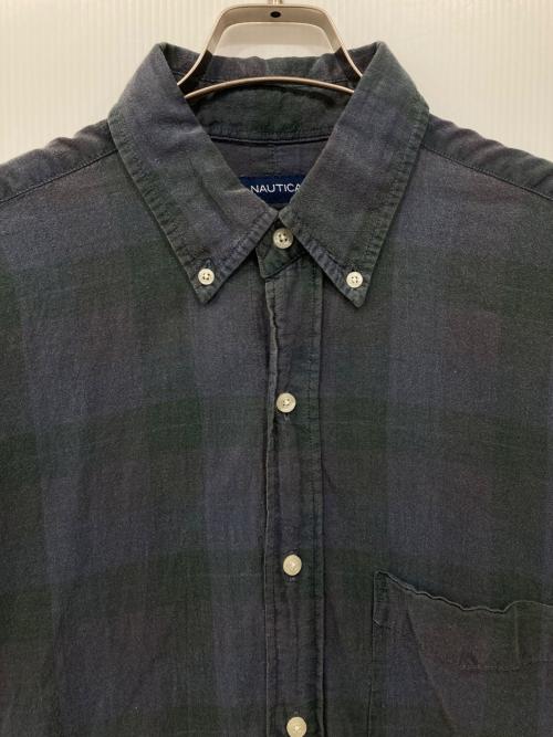 NAUTICA（ノーティカ）NAUTICA (ノーティカ) Sulfer Dyed Madras S/S Shirt “TOO BIG” パープル サイズ:XLの古着・服飾アイテム