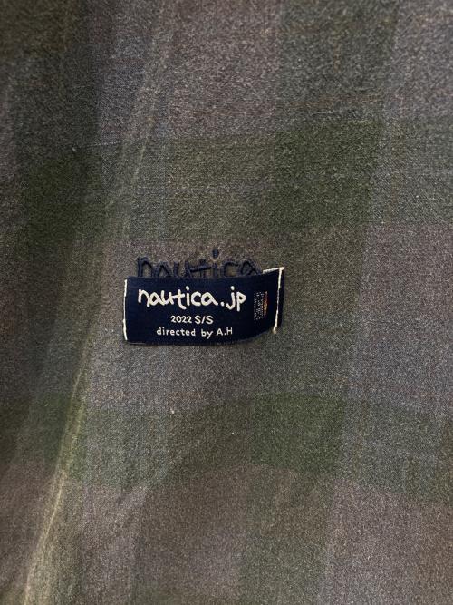 NAUTICA（ノーティカ）NAUTICA (ノーティカ) Sulfer Dyed Madras S/S Shirt “TOO BIG” パープル サイズ:XLの古着・服飾アイテム
