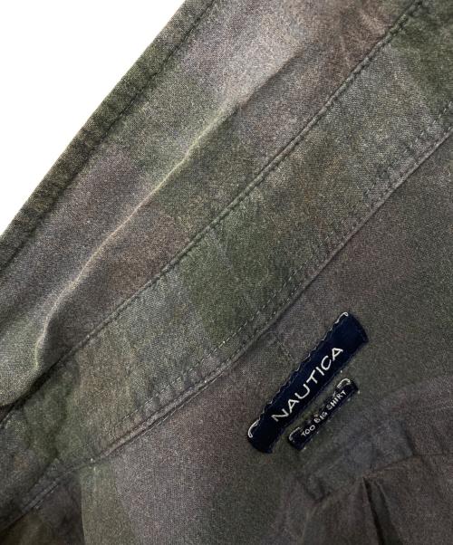 NAUTICA（ノーティカ）NAUTICA (ノーティカ) Sulfer Dyed Madras S/S Shirt “TOO BIG” パープル サイズ:XLの古着・服飾アイテム