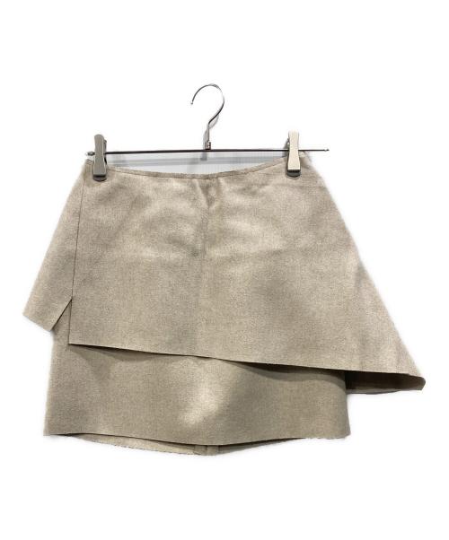 BALENCIAGA（バレンシアガ）BALENCIAGA (バレンシアガ) ティアードミニスカート ベージュ サイズ:36の古着・服飾アイテム