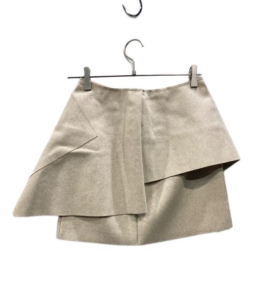 BALENCIAGA（バレンシアガ）BALENCIAGA (バレンシアガ) ティアードミニスカート ベージュ サイズ:36の古着・服飾アイテム