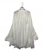 BEARDSLEYビアズリー）の古着「ギャザーチュニック」｜ホワイト