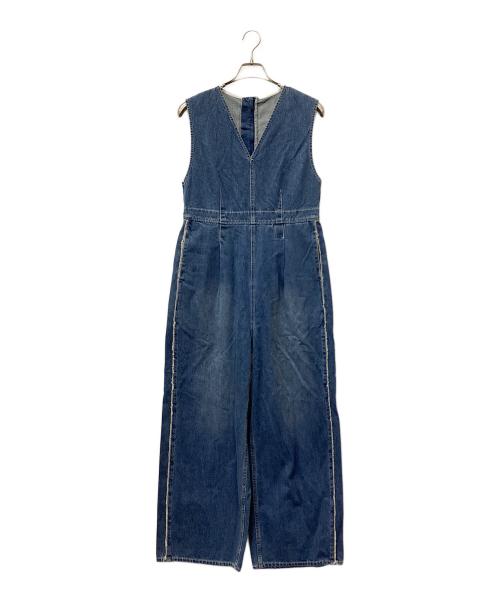 Adam et Rope（アダム エ ロペ）Adam et Rope (アダム エ ロペ) ラインデニムオールインワン インディゴ サイズ:36の古着・服飾アイテム