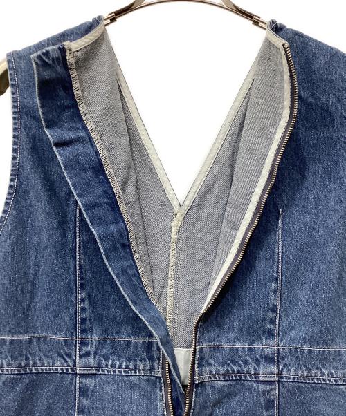 Adam et Rope（アダム エ ロペ）Adam et Rope (アダム エ ロペ) ラインデニムオールインワン インディゴ サイズ:36の古着・服飾アイテム