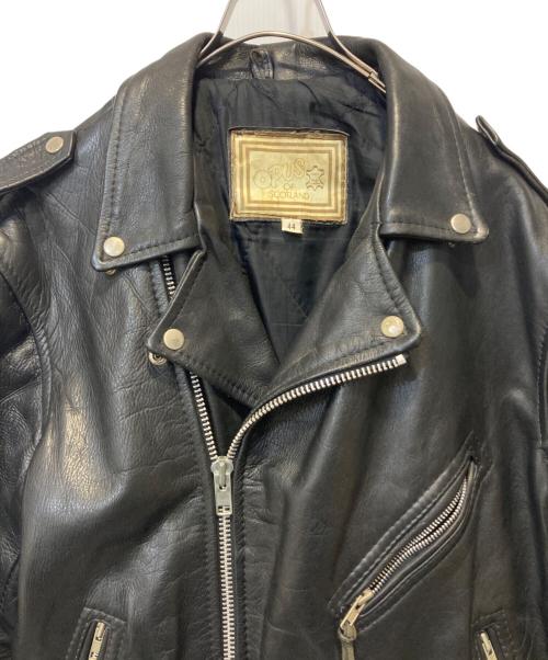 OPUS OF SCOTLAND（オーパス オブ スコットランド）OPUS OF SCOTLAND (オーパス オブ スコットランド) ダブルライダースジャケット ブラック サイズ:44の古着・服飾アイテム