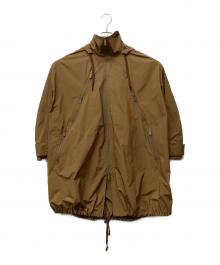 WHITE MOUNTAINEERING（ホワイトマウンテ二アニング）の古着「HOODED A LINE COAT(フーデッド・エーライン・コート)」｜ブラウン