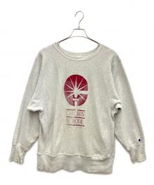 Champion REVERSE WEAVE（チャンピオン リバース ウィーブ）の古着「プリントスウェット」｜ライトグレー