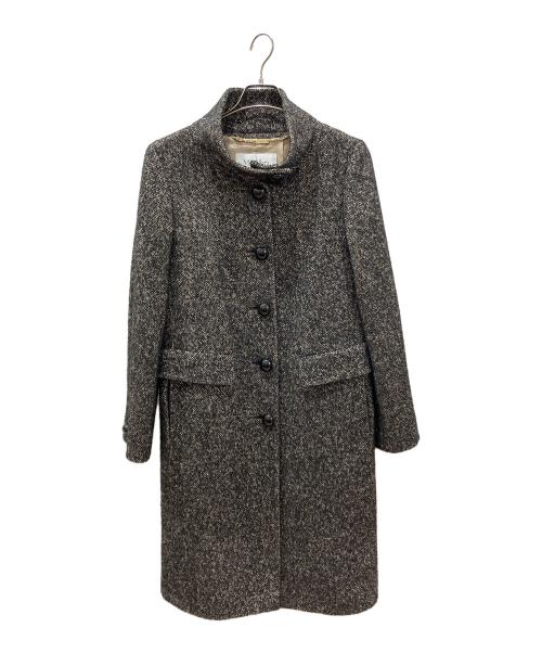 MaxMara（マックスマーラ）MaxMara (マックスマーラ) スタンドカラーツイードコート グレー サイズ:40の古着・服飾アイテム