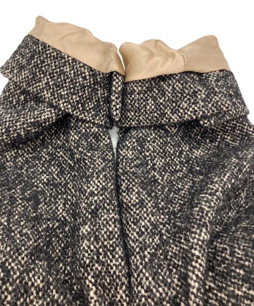 MaxMara（マックスマーラ）MaxMara (マックスマーラ) スタンドカラーツイードコート グレー サイズ:40の古着・服飾アイテム