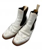 Tricker's×Yohji Yamamoto pour hommeトリッカーズ×ヨウジヤマモト プールオム）の古着「ウィングチップサイドゴアブーツ」｜ホワイト