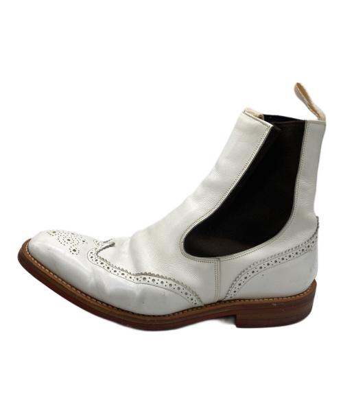 Tricker's（トリッカーズ）Tricker's (トリッカーズ) Yohji Yamamoto pour homme (ヨウジヤマモト プールオム) ウィングチップサイドゴアブーツ ホワイト サイズ:9.5の古着・服飾アイテム
