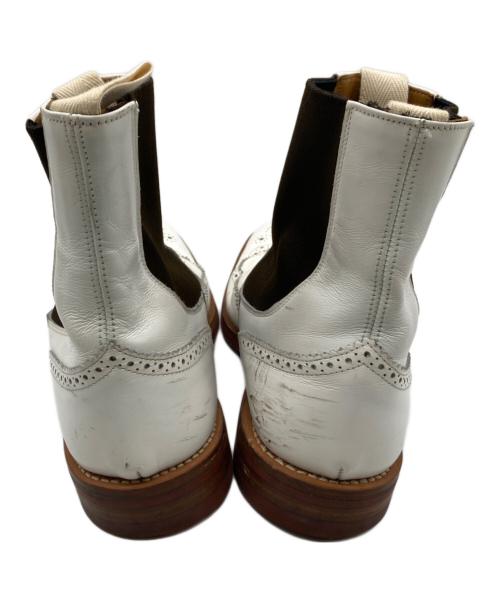 Tricker's（トリッカーズ）Tricker's (トリッカーズ) Yohji Yamamoto pour homme (ヨウジヤマモト プールオム) ウィングチップサイドゴアブーツ ホワイト サイズ:9.5の古着・服飾アイテム