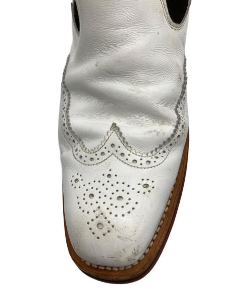 Tricker's（トリッカーズ）Tricker's (トリッカーズ) Yohji Yamamoto pour homme (ヨウジヤマモト プールオム) ウィングチップサイドゴアブーツ ホワイト サイズ:9.5の古着・服飾アイテム
