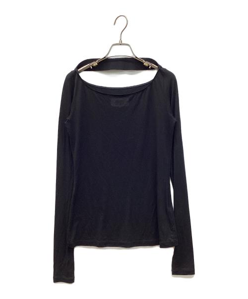 MM6 Maison Margiela（エムエムシックスメゾンマルジェラ）MM6 Maison Margiela (エムエムシックスメゾンマルジェラ) ループデザインカットソー ブラック サイズ:Mの古着・服飾アイテム