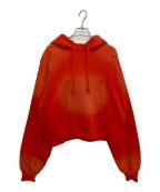 MAISON SPECIALメゾンスペシャル）の古着「スウェットダメージフーディ」｜レッド